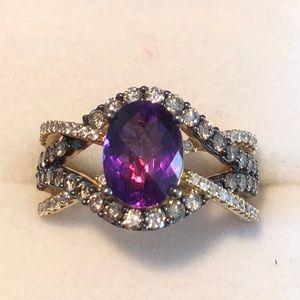 LeVian Amethyst & diamond ring